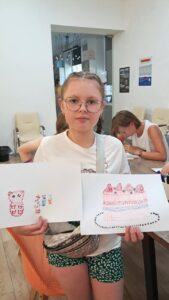 Крапкування малюноку торта