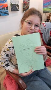 Крапкування портрету Лесі Українки